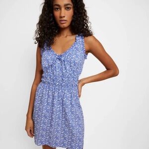 Nation LTD Blue Floral Mini Dress Mykonos